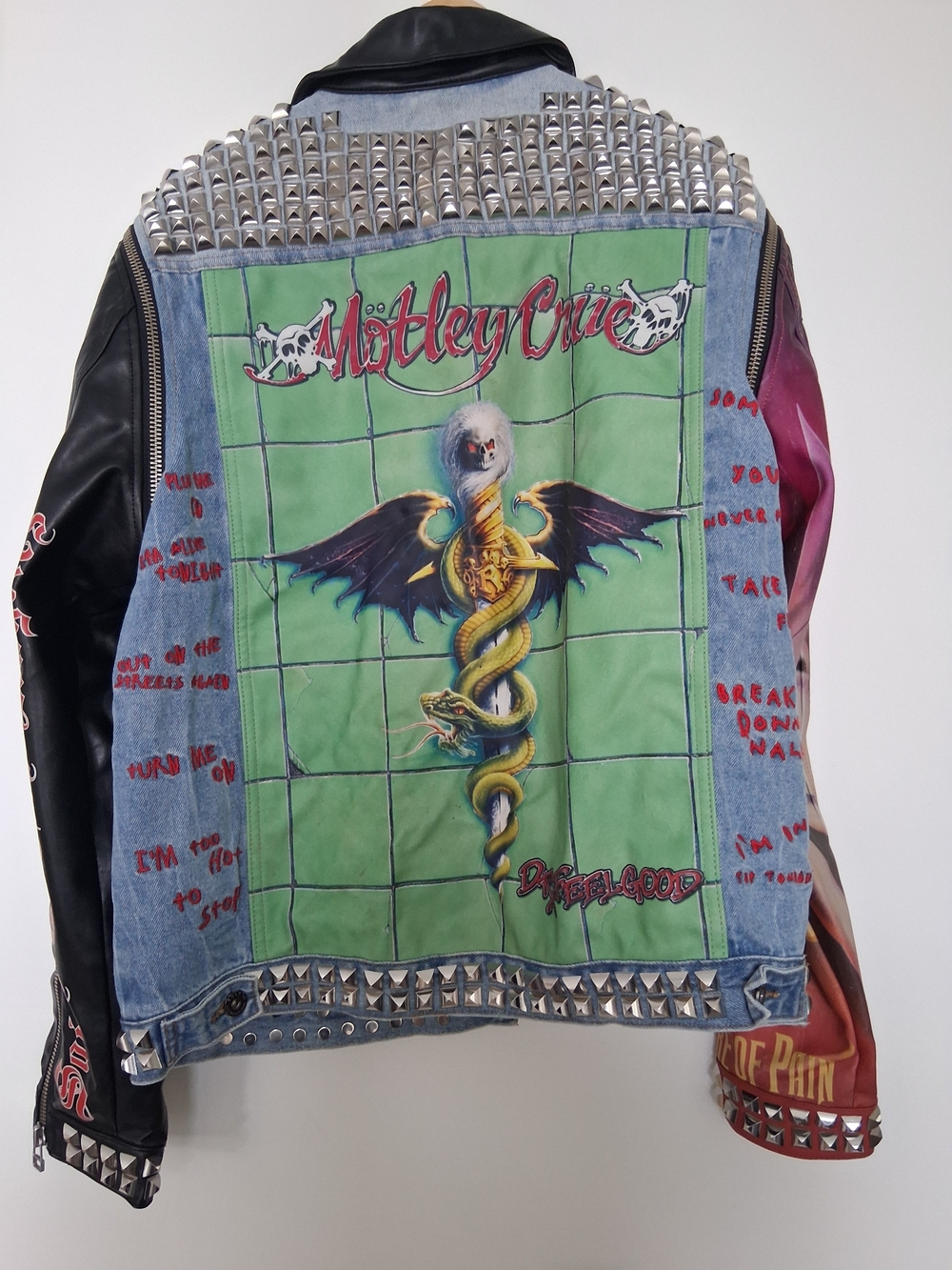 Cult of Individuality Motley Crue Studded Jacket With Removable Sleeves! Sz XL!